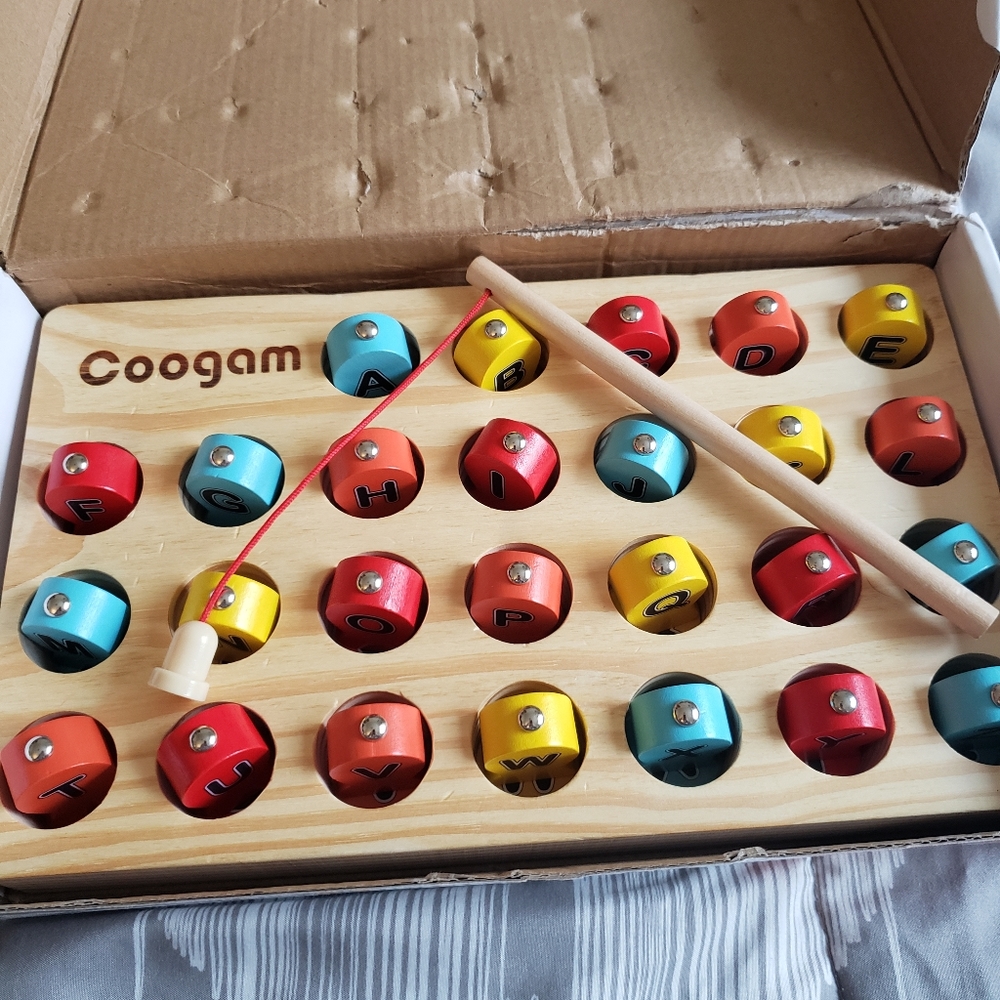 🔥Wooden Alphabet Fish Game